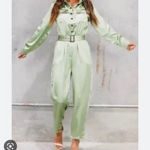 Hazel & Olive Green Jumpsuit